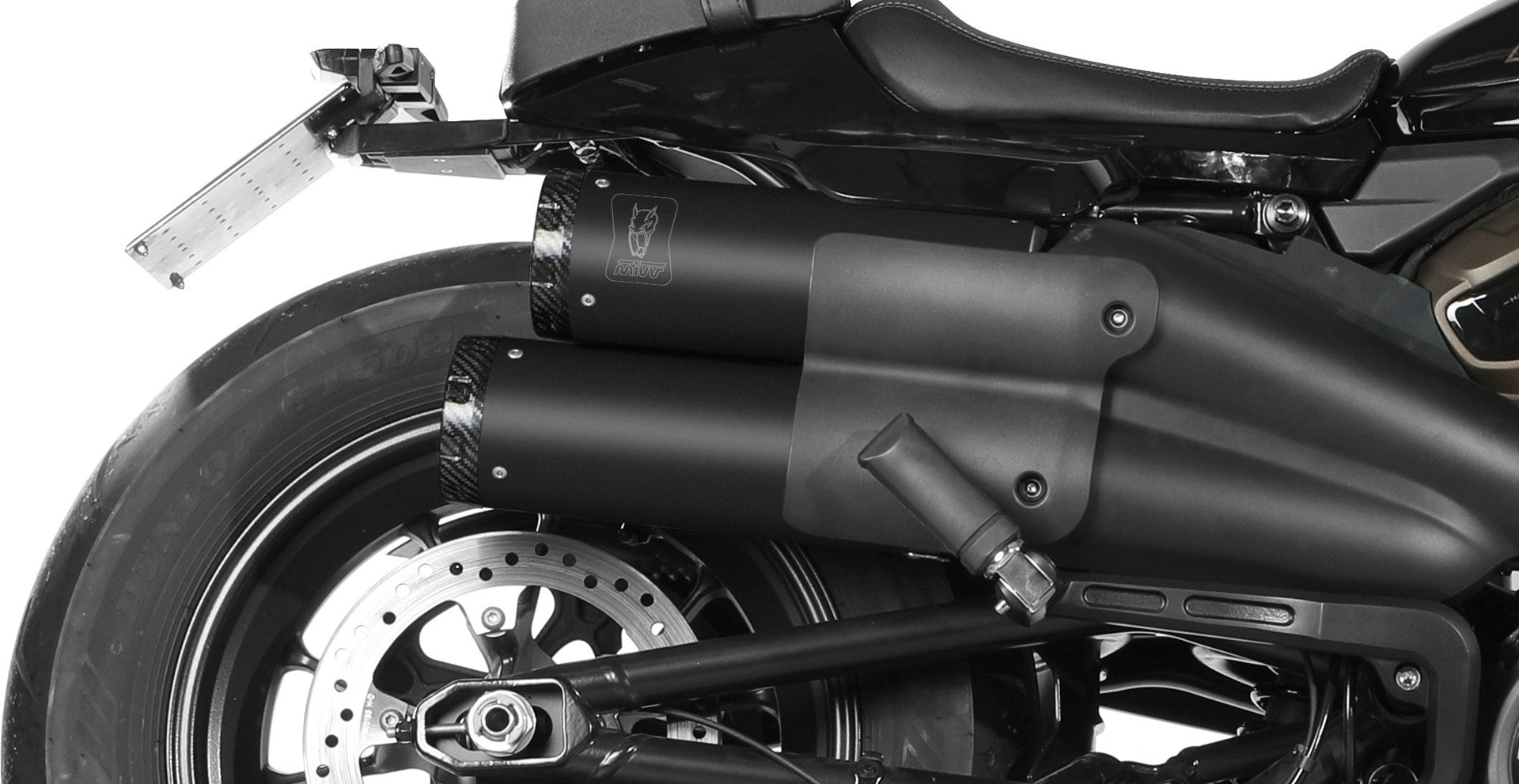 TERMINALI DI SCARICO INOX NERO MIVV HR-1 HARLEY DAVIDSON SPORTSTER S 2021-24