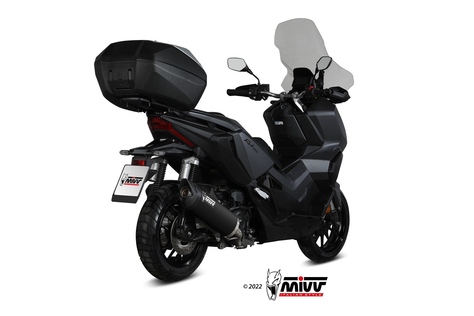 TERMINALE DI SCARICO IN ACCIAIO INOX NERO MIVV MOVER HONDA ADV 350 2022 - 2024