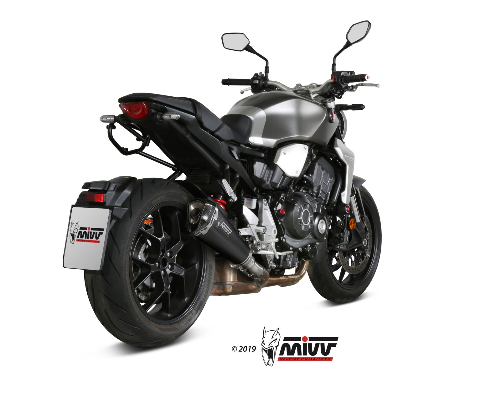 TERMINALI DI SCARICO ACCIAIO INOX NERO MIVV DELTA RACE HONDA CB 1000 R 2018-2024