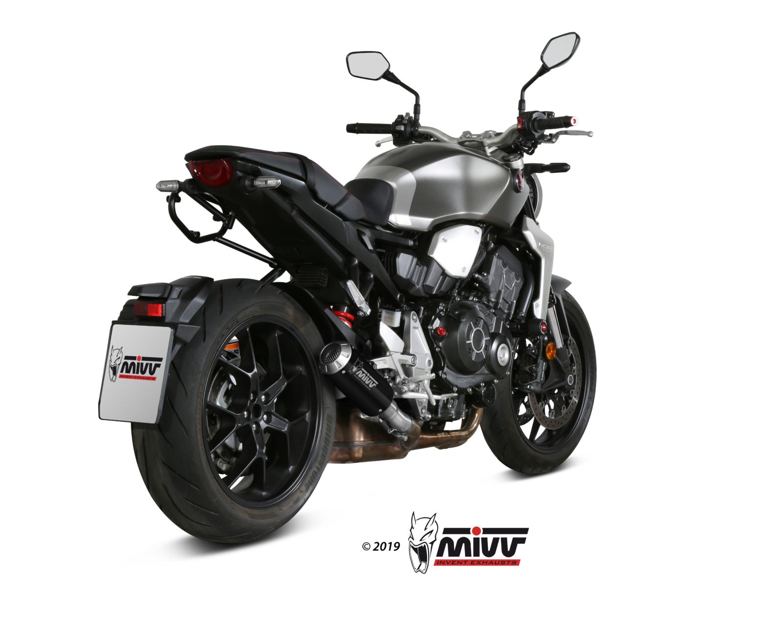 TERMINALI DI SCARICO IN ACCIAIO INOX NERO MIVV MK3 HONDA CB 1000 R 2018 - 2024