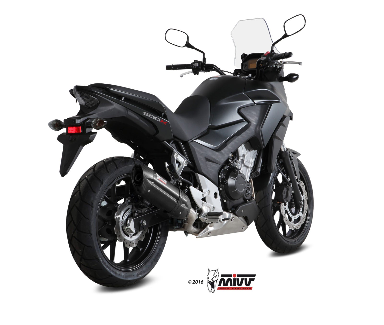 TERMINALE DI SCARICO IN ACCIAIO INOX NERO MIVV SUONO HONDA CB 500 X 2016