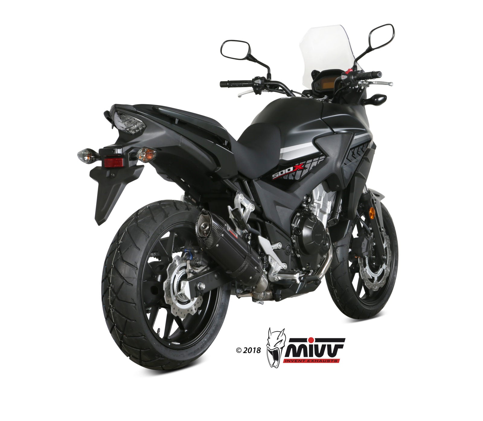 TERMINALE DI SCARICO IN ACCIAIO INOX NERO MIVV SUONO HONDA CB 500 X 2017 - 2020