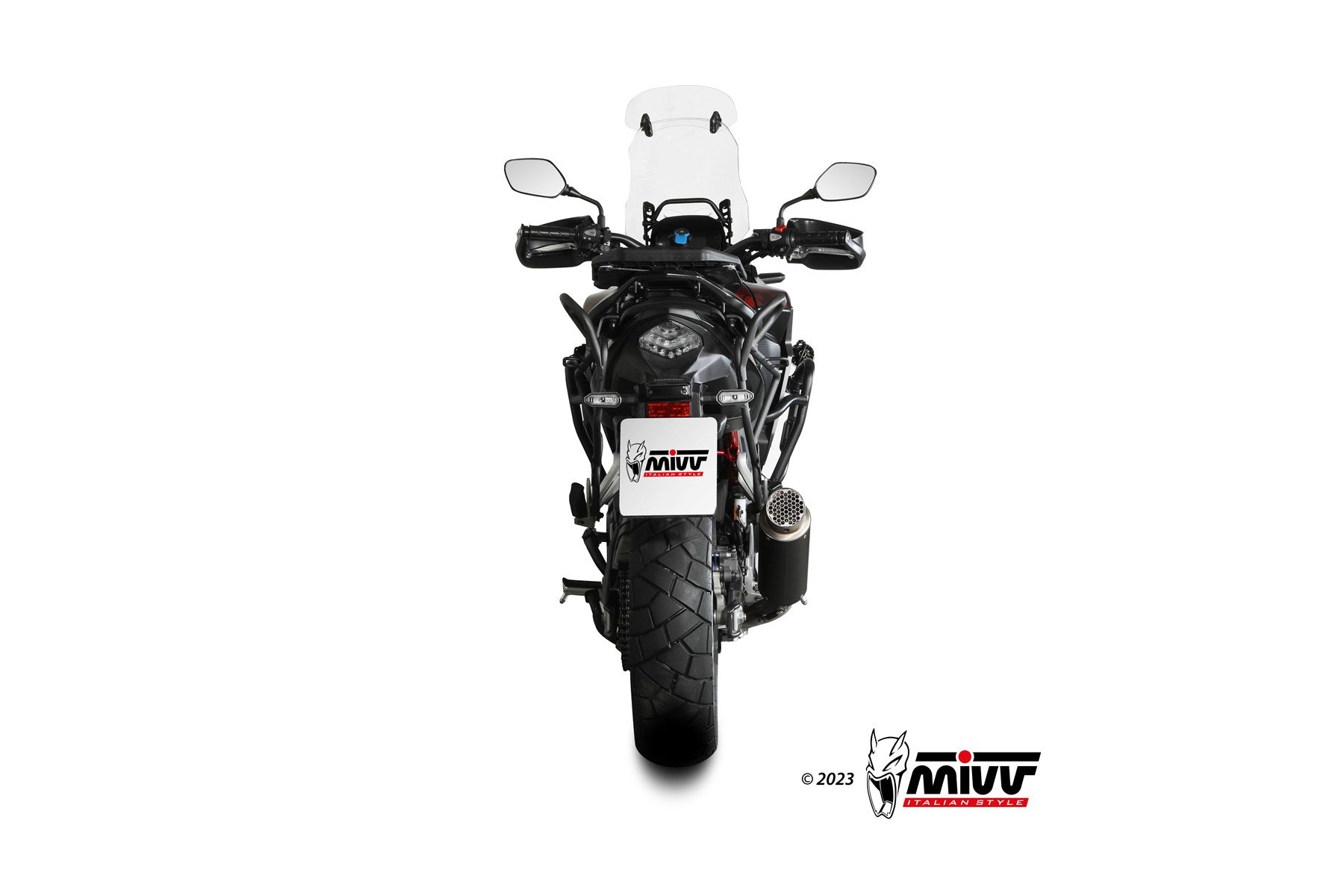 TERMINALE DI SCARICO IN ACCIAIO INOX NERO MIVV GPPRO HONDA CB 500 X 2021 - 2024