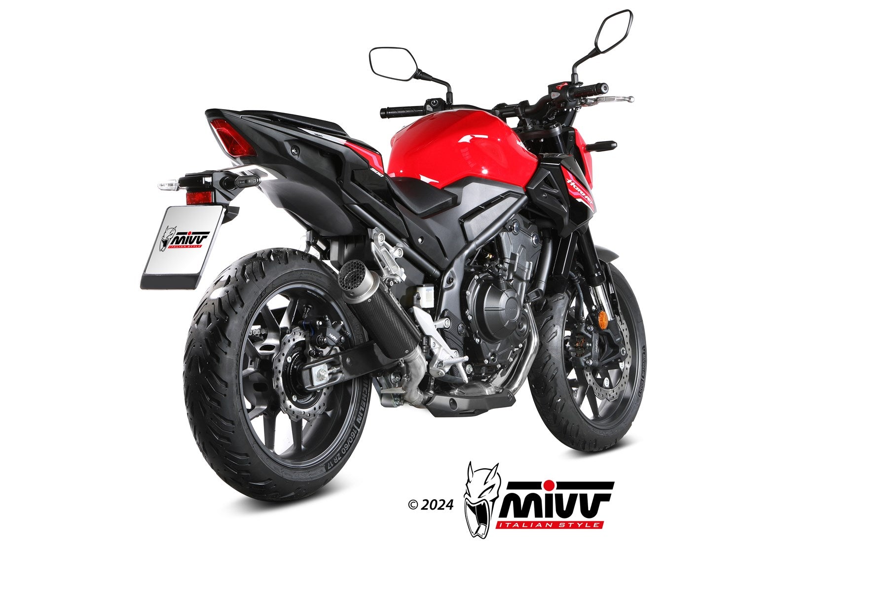 TERMINALE DI SCARICO IN CARBONIO MIVV GPPRO HONDA CB 500 HORNET 2024