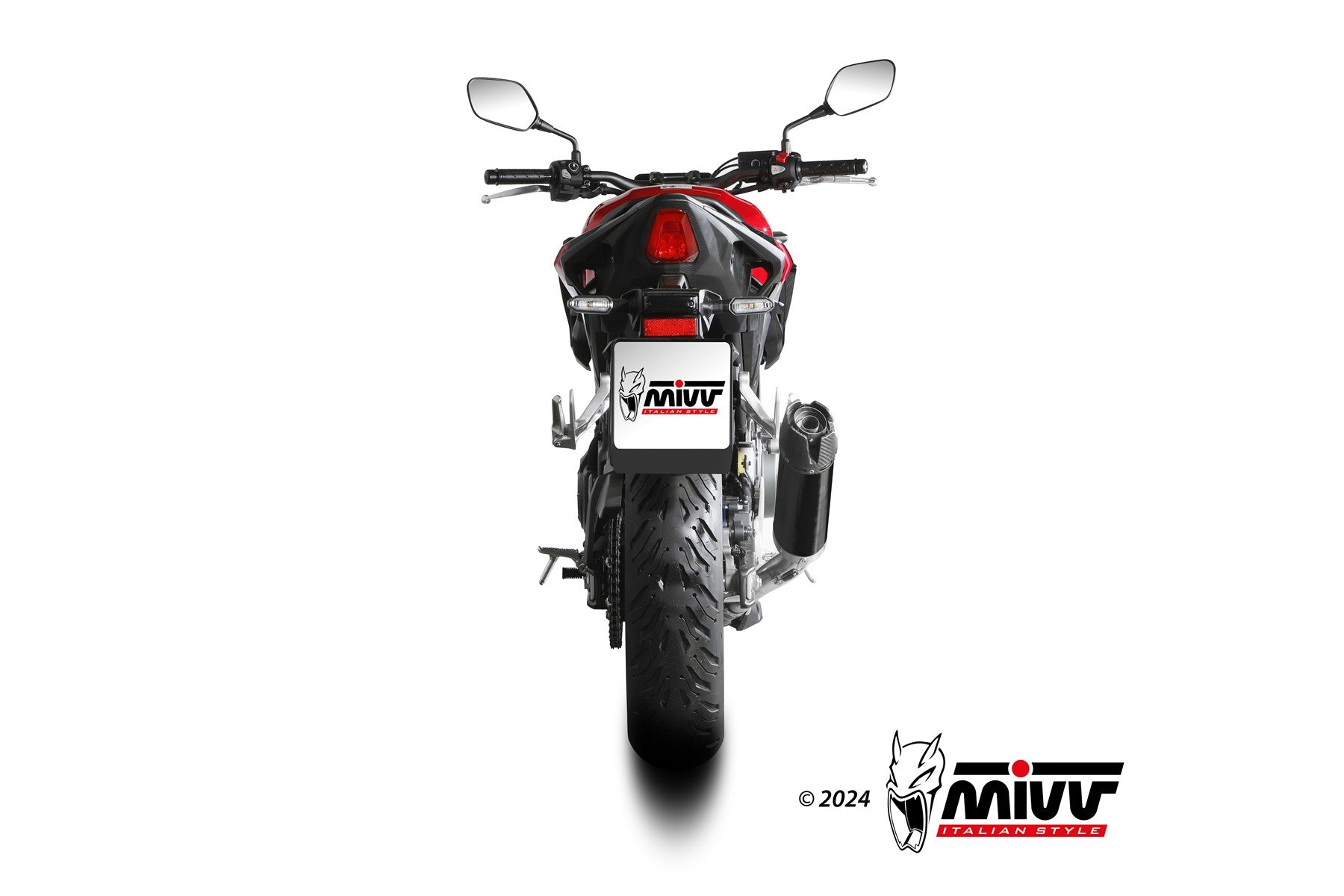 TERMINALE DI SCARICO IN CARBONIO RACING MIVV AK-1 HONDA CB 500 HORNET 2024