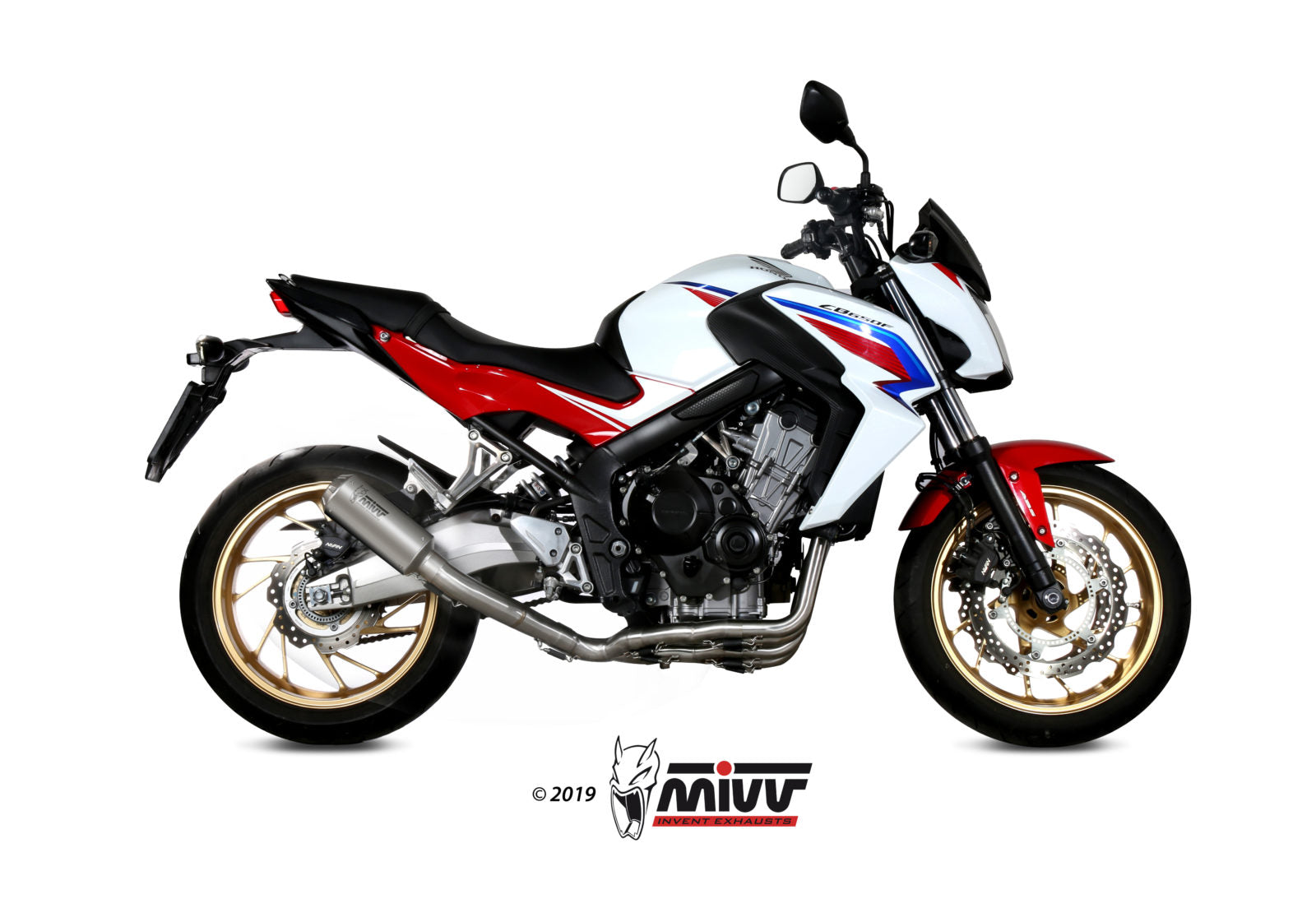 SCARICO COMPLETO IN ACCIAIO INOX RACING MIVV MK3 HONDA CB 650 F 2014 - 2018