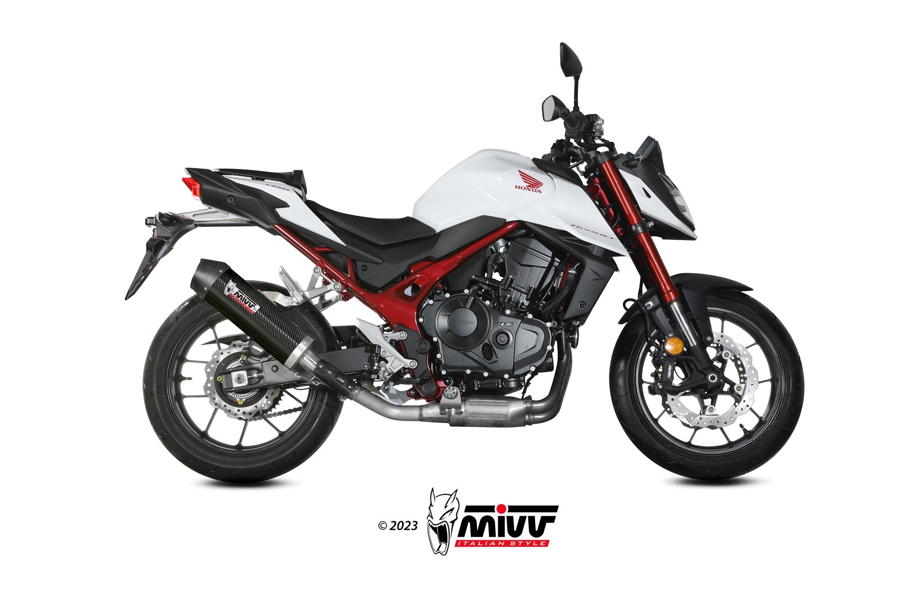 TERMINALI DI SCARICO IN CARBONIO MIVV OVAL HONDA CB750 HORNET 2023 - 2024