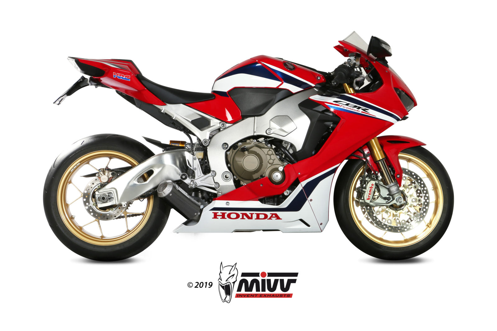 TERMINALI DI SCARICO BASSO IN CARBONIO RACING MIVV MK3 HONDA CBR 1000 RR 2017-19