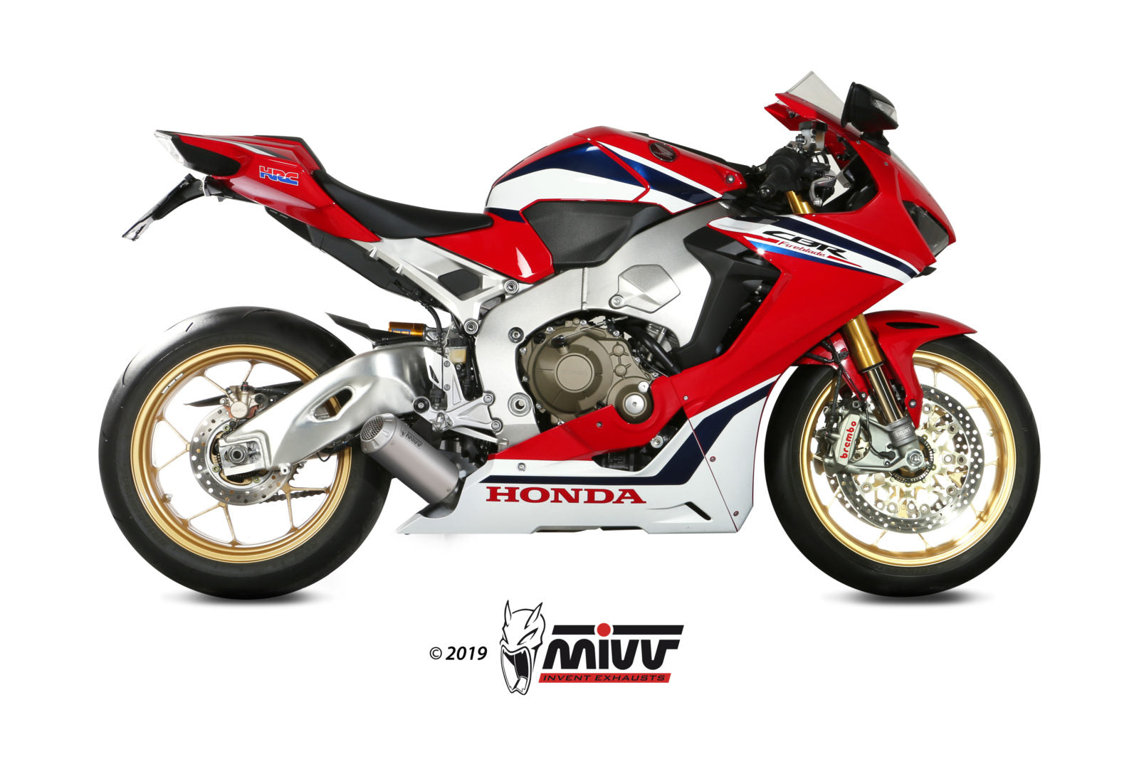TERMINALI DI SCARICO BASSO ACCIAIO INOX RACING MIVV MK3 HONDA CBR 1000RR 2017-19