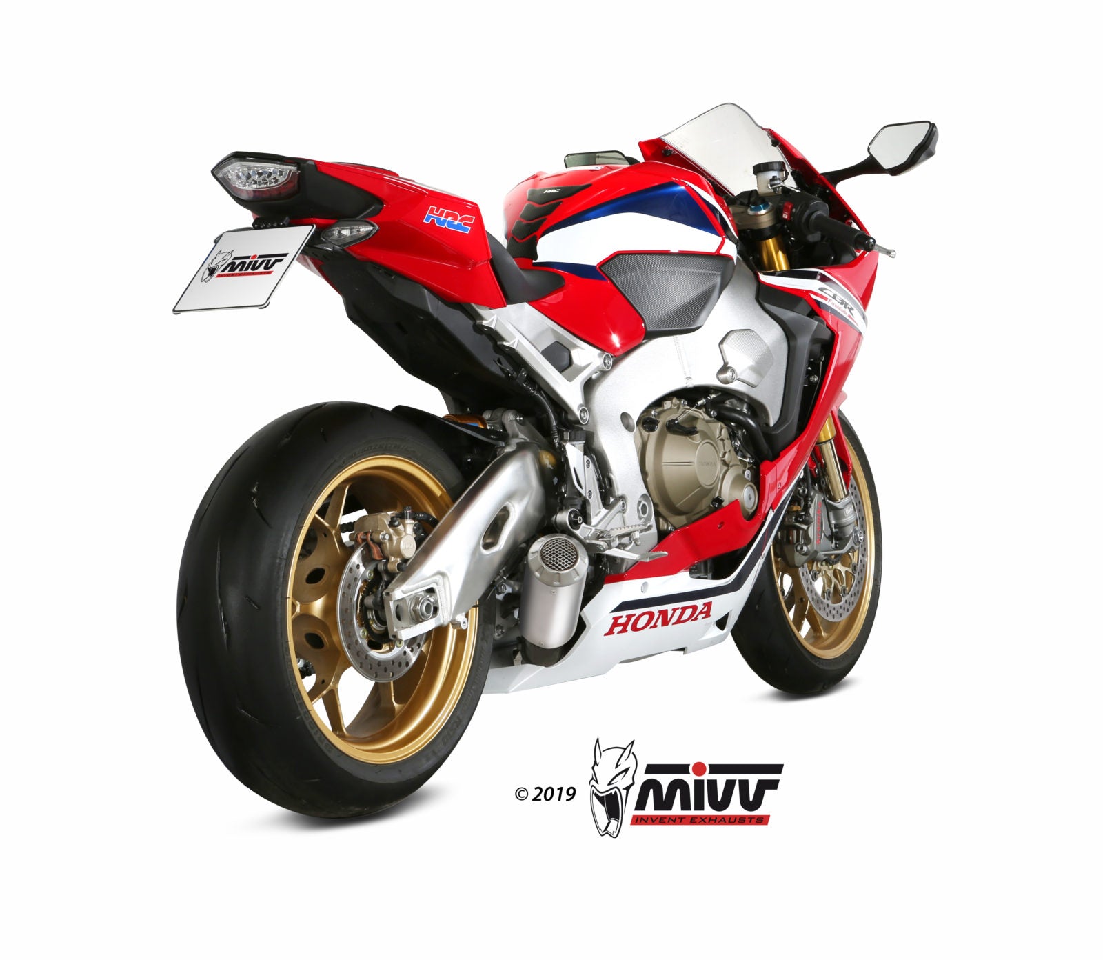 TERMINALI DI SCARICO BASSO ACCIAIO INOX RACING MIVV MK3 HONDA CBR 1000RR 2017-19