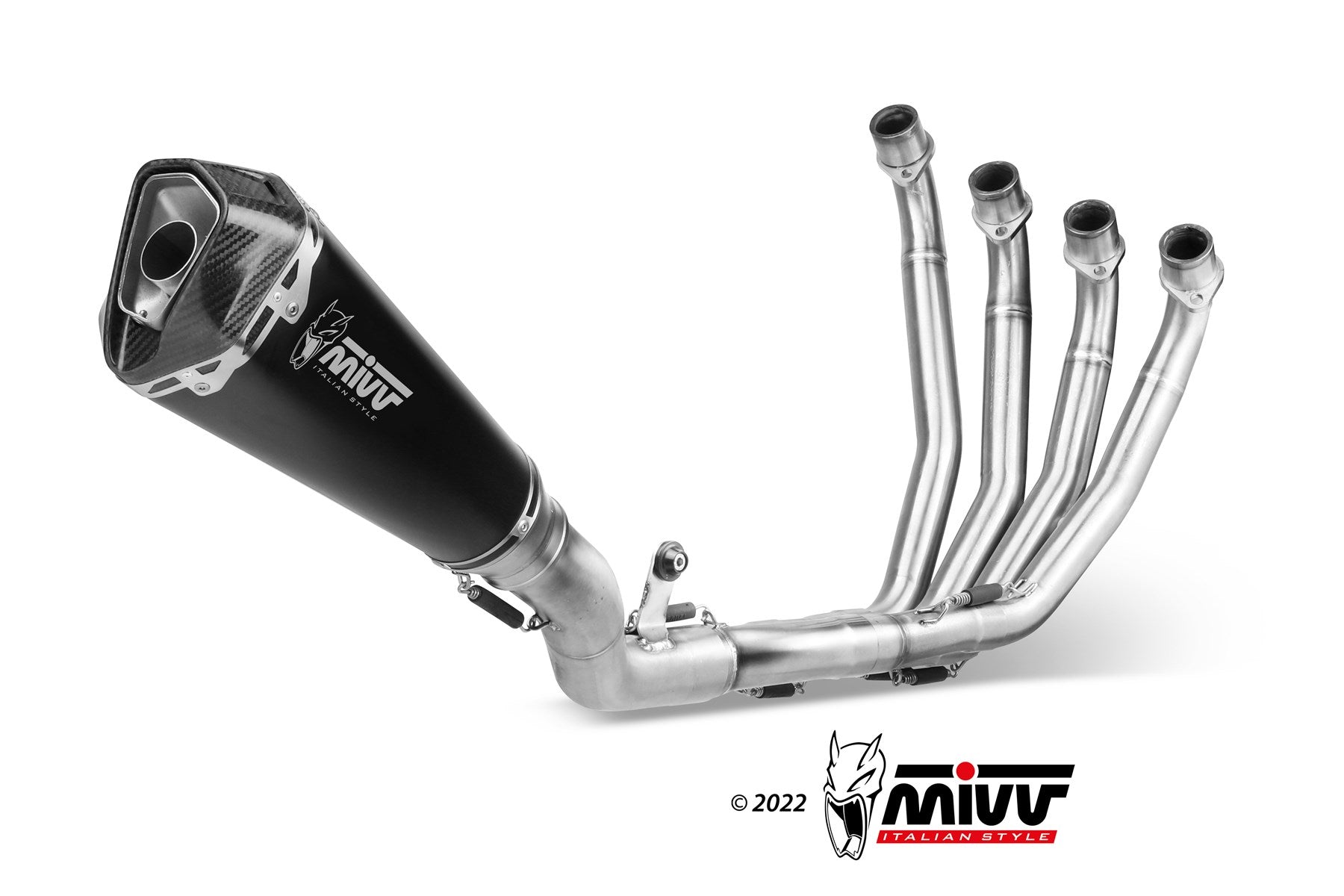 SCARICO COMPLETO IN ACCIAIO INOX NERO MIVV DELTA RACE HONDA CB 650 R 2019 - 2023