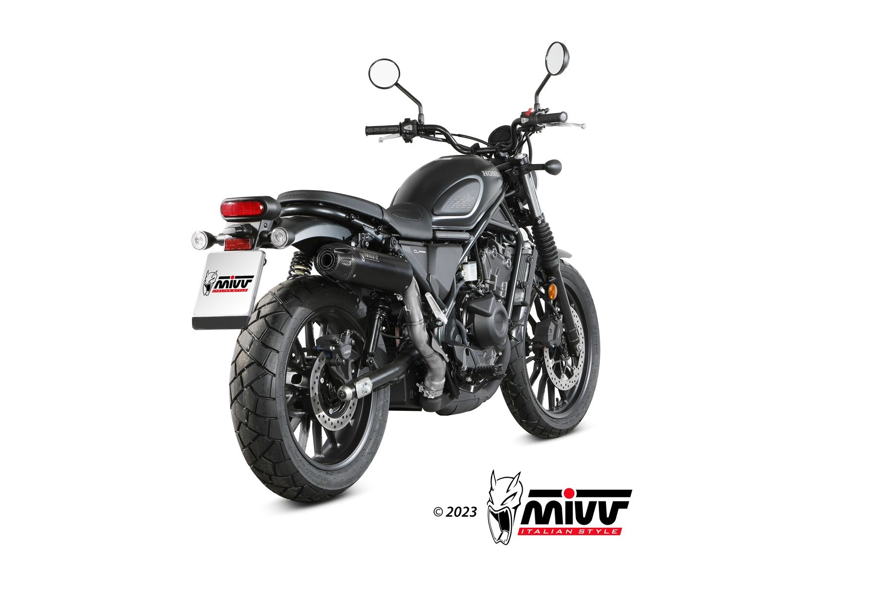 TERMINALE DI SCARICO IN ACCIAIO INOX NERO MIVV HR-1 HONDA CL 500 2023 - 2024