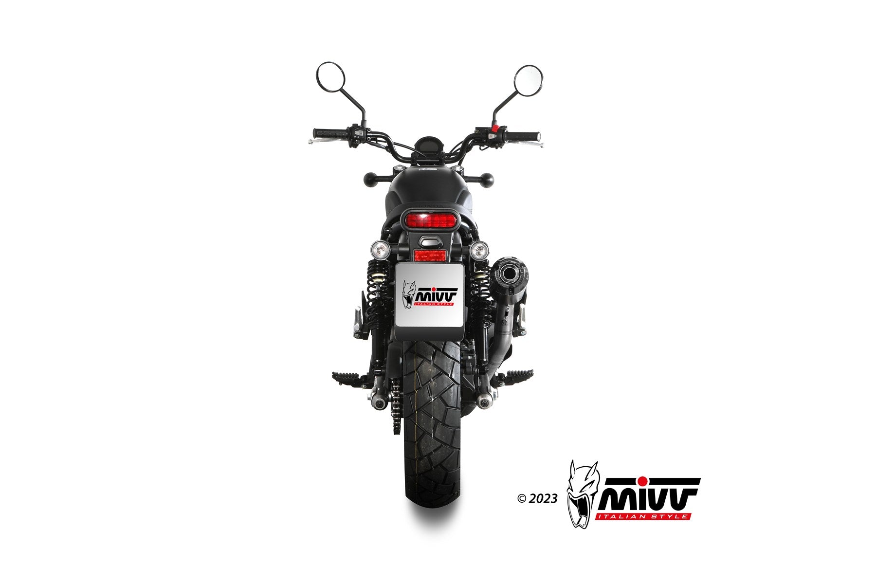 TERMINALE DI SCARICO IN ACCIAIO INOX NERO MIVV HR-1 HONDA CL 500 2023 - 2024