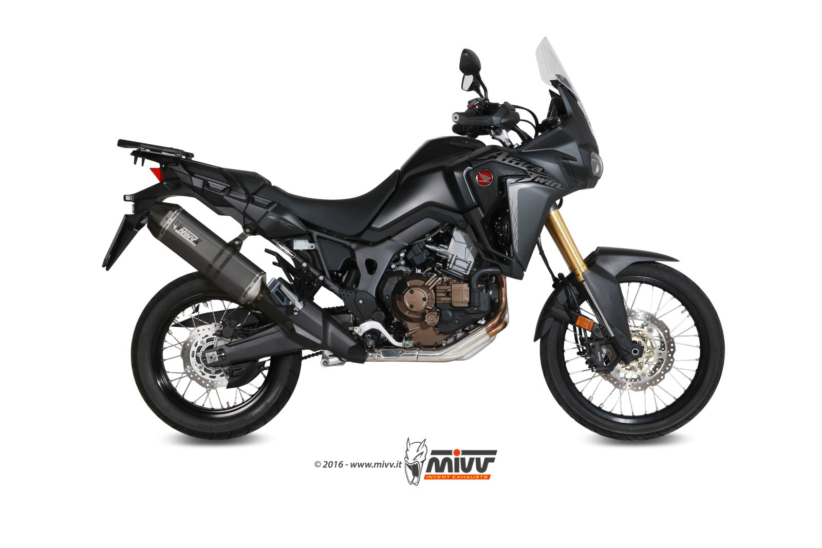 TERMINALI DI SCARICO INOX NERO MIVV SPEED EDGE HONDA CRF1000 L AFRICA TWIN 16-19