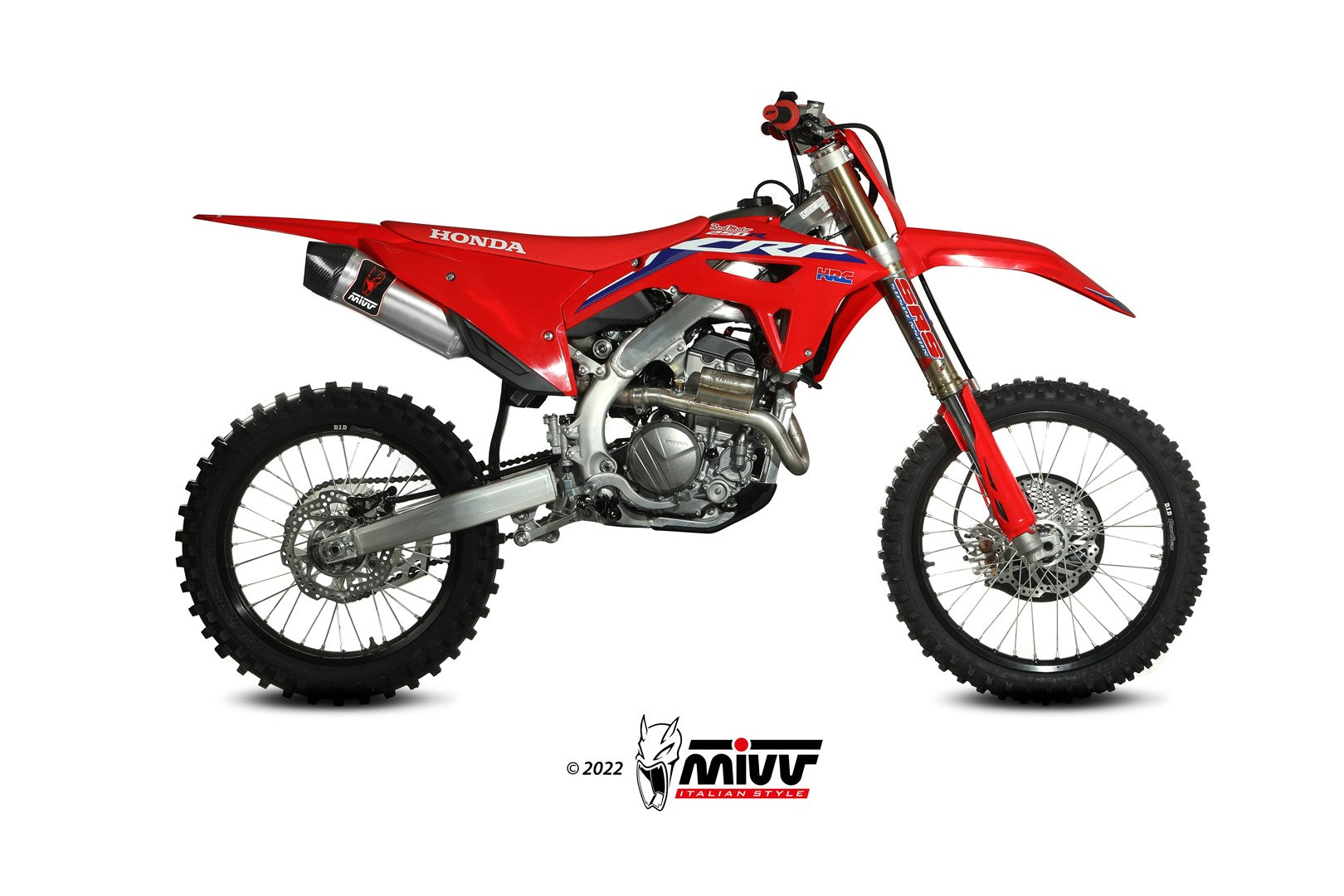 TERMINALE DI SCARICO IN TITANIO RACING MIVV STR1 HONDA CRF 250 R 2022 - 2024