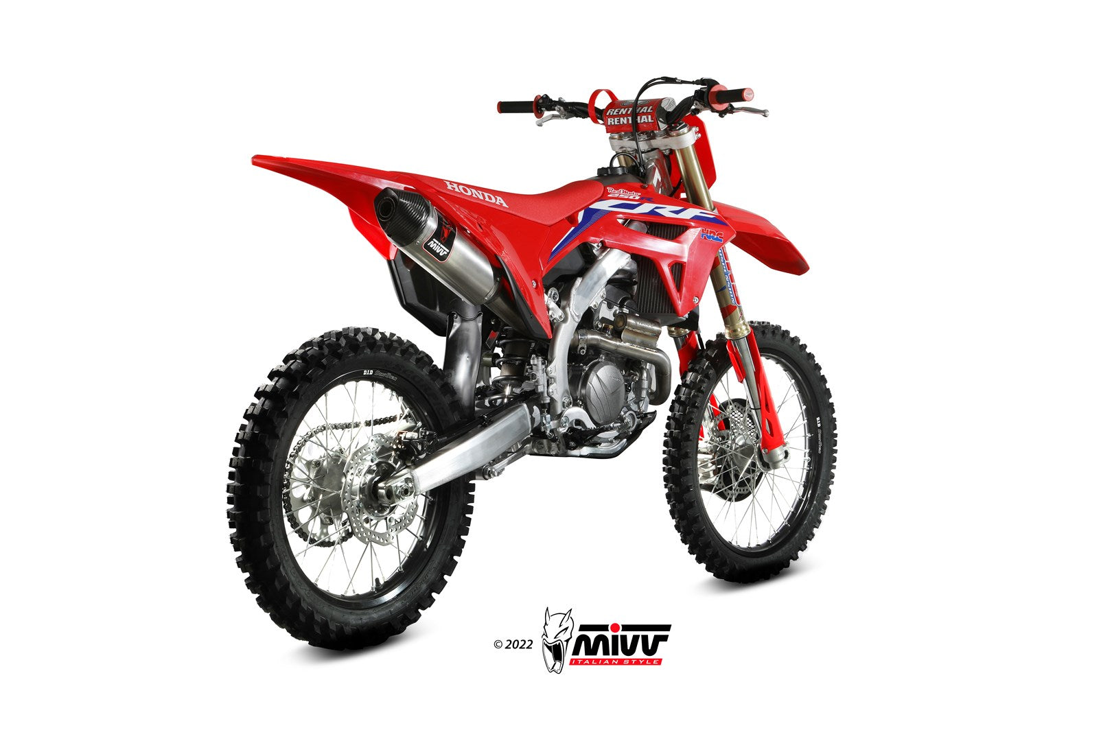 TERMINALE DI SCARICO IN TITANIO RACING MIVV STR1 HONDA CRF 250 R 2022 - 2024