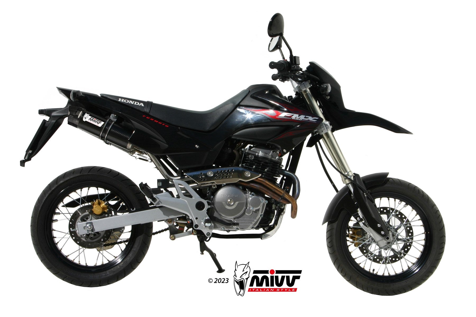 TERMINALI DI SCARICO IN CARBONIO MIVV GP HONDA FMX 650 2005 - 2006