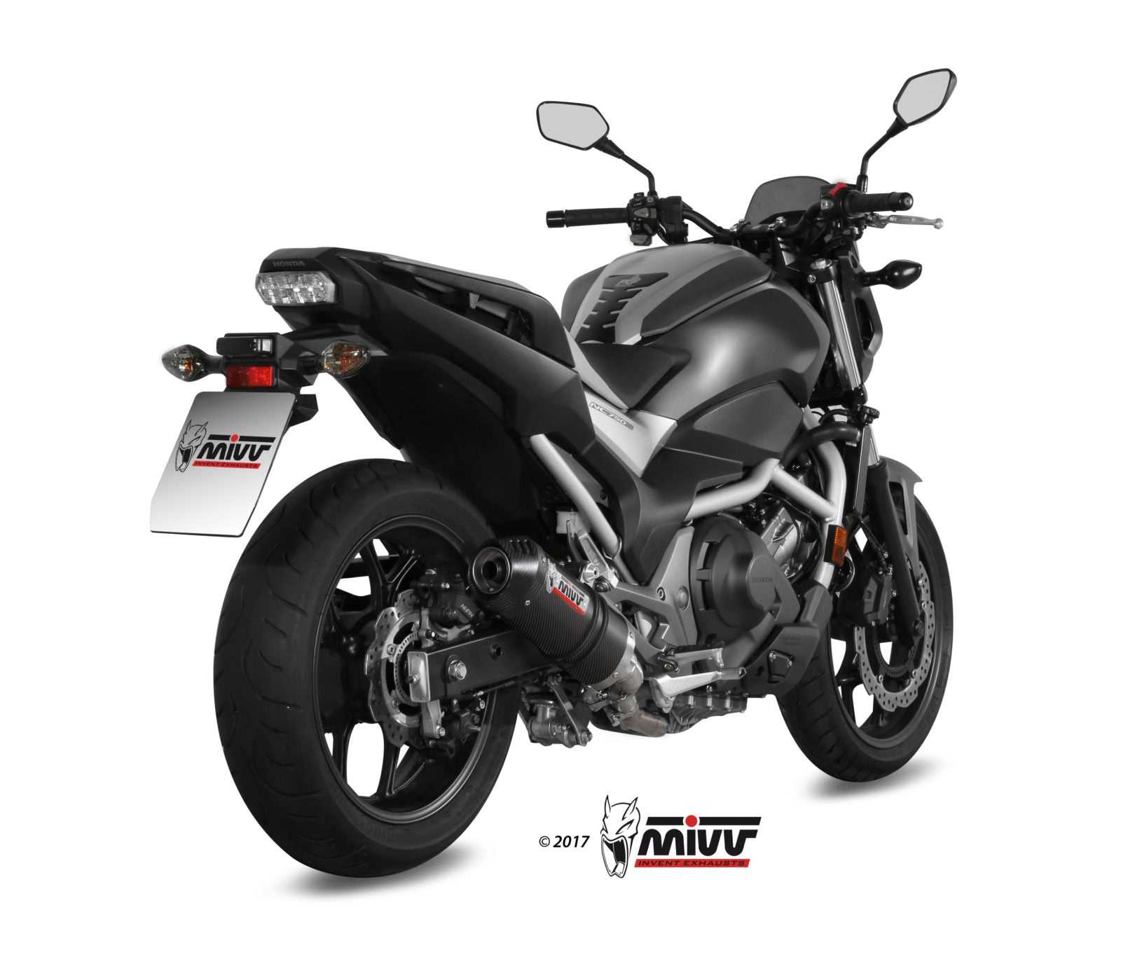 TERMINALI DI SCARICO IN CARBONIO MIVV OVAL HONDA NC 750 S / X 2016 - 2022