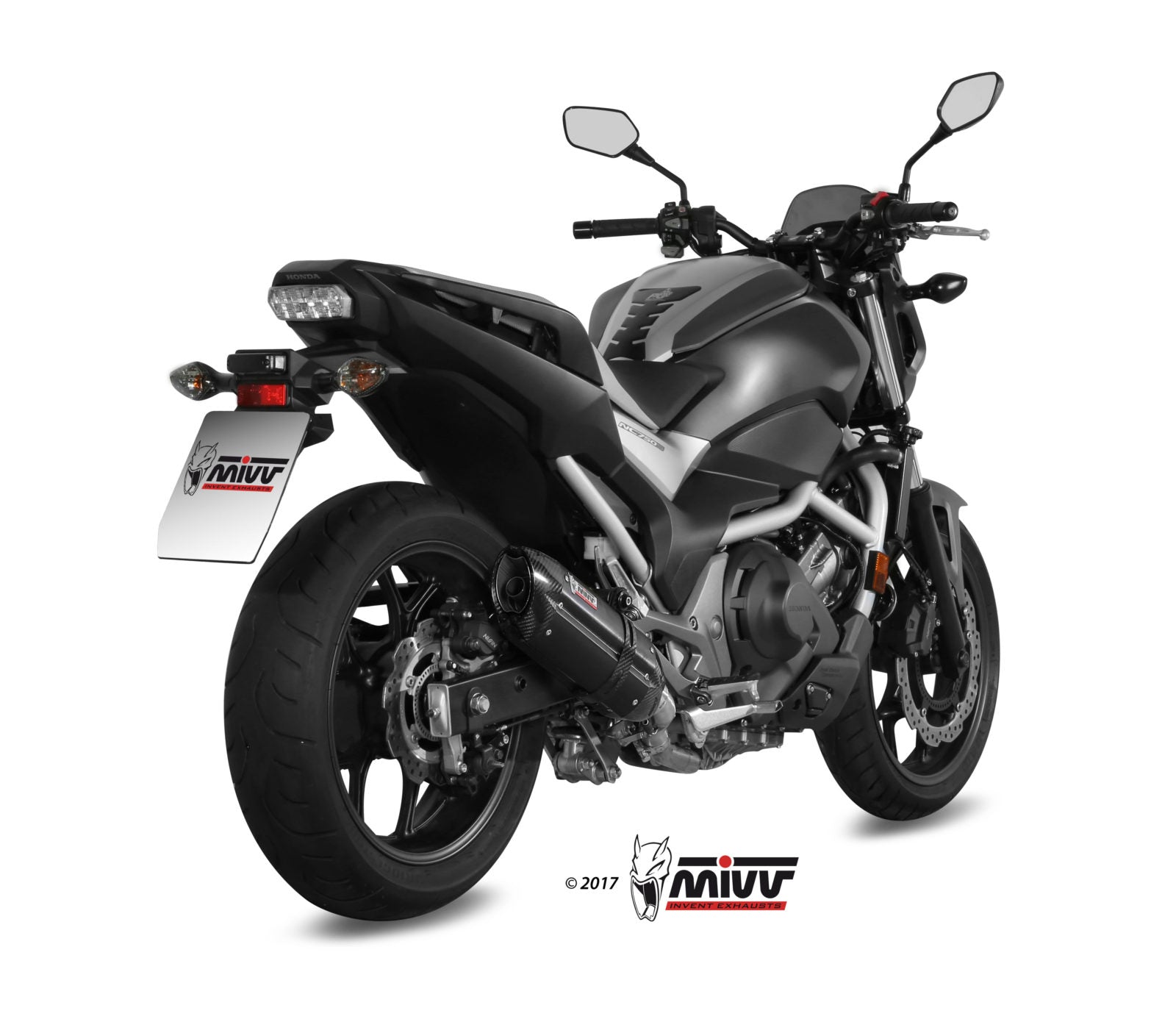 TERMINALI DI SCARICO IN ACCIAIO INOX NERO MIVV SUONO HONDA NC 750 S/ X 2016-2022