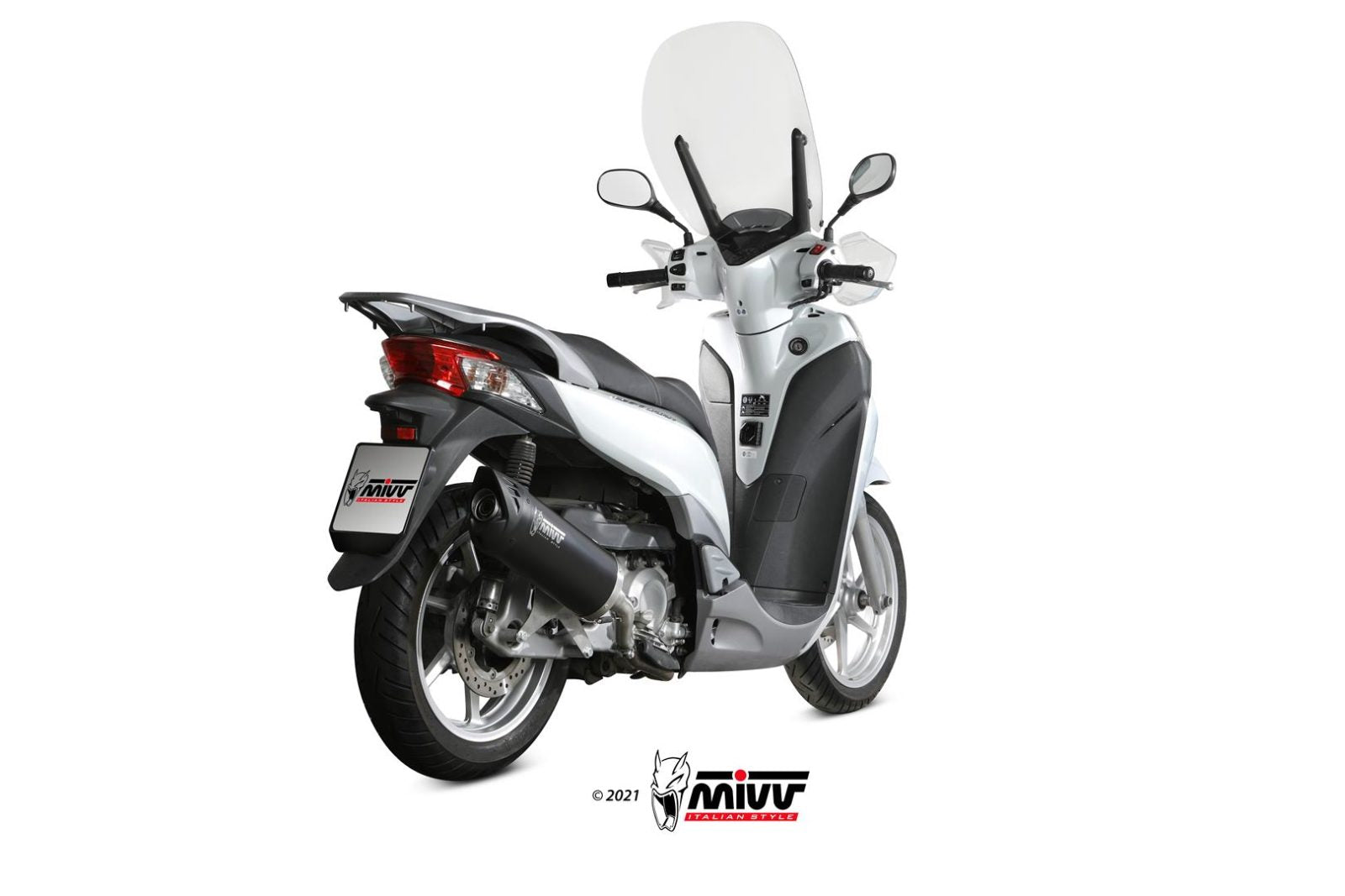 TERMINALE DI SCARICO IN ACCIAIO INOX NERO MIVV MOVER HONDA SH 300 2007 - 2014