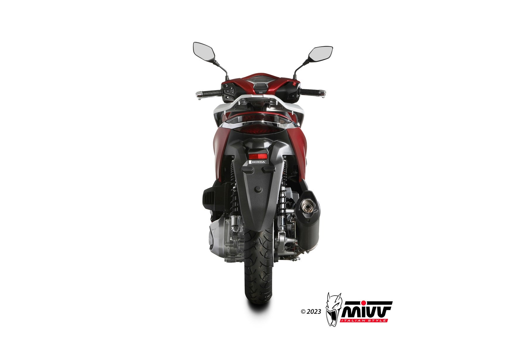 TERMINALE DI SCARICO IN ACCIAIO INOX NERO MIVV MOVER HONDA SH 350 2022 - 2024
