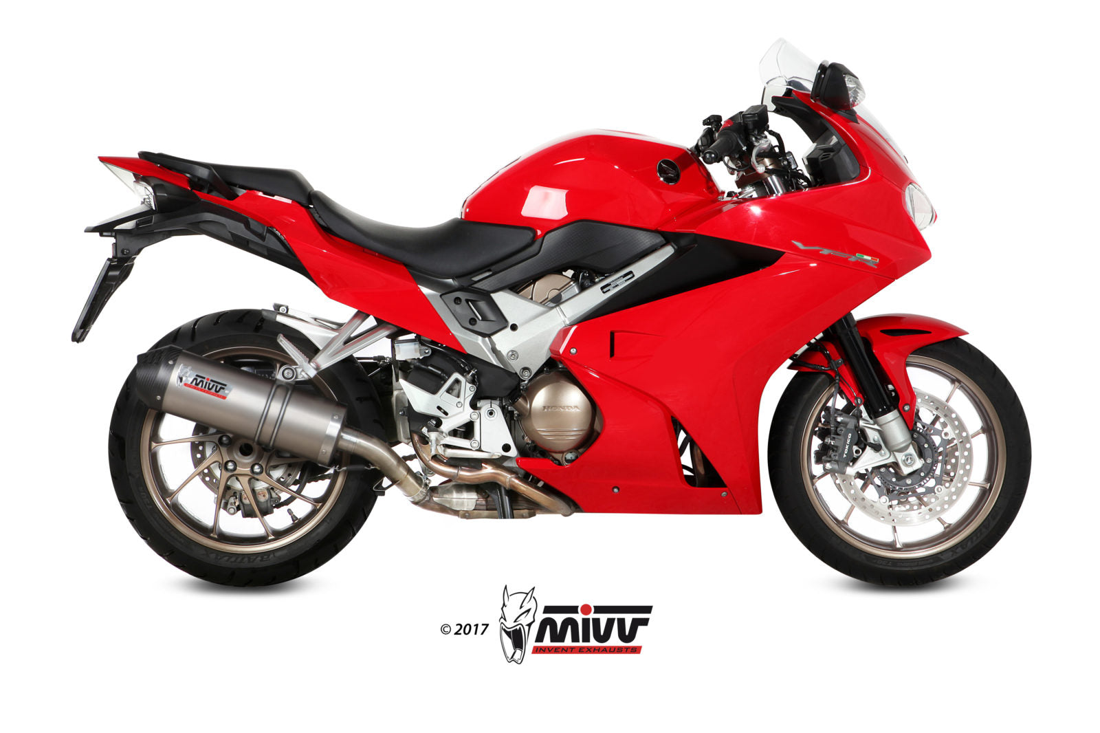 TERMINALI DI SCARICO IN TITANIO MIVV OVAL HONDA VFR 800 F 2014 - 2020