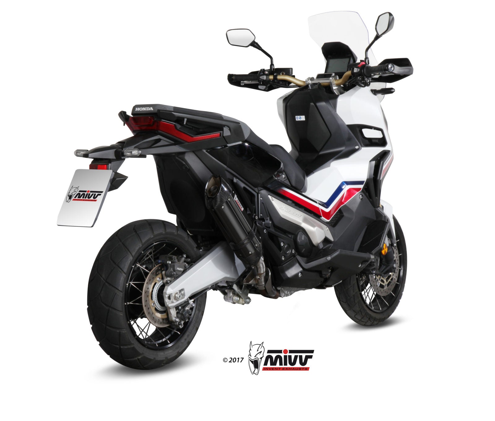 TERMINALI DI SCARICO IN ACCIAIO INOX NERO MIVV SUONO HONDA X-ADV 750 2017 - 2024