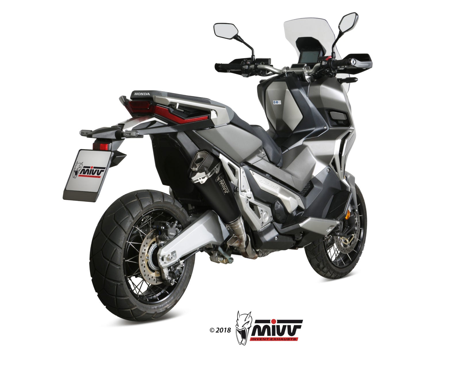 TERMINALI DI SCARICO ACCIAIO INOX NERO MIVV DELTA RACE HONDA X-ADV 750 2017-2024