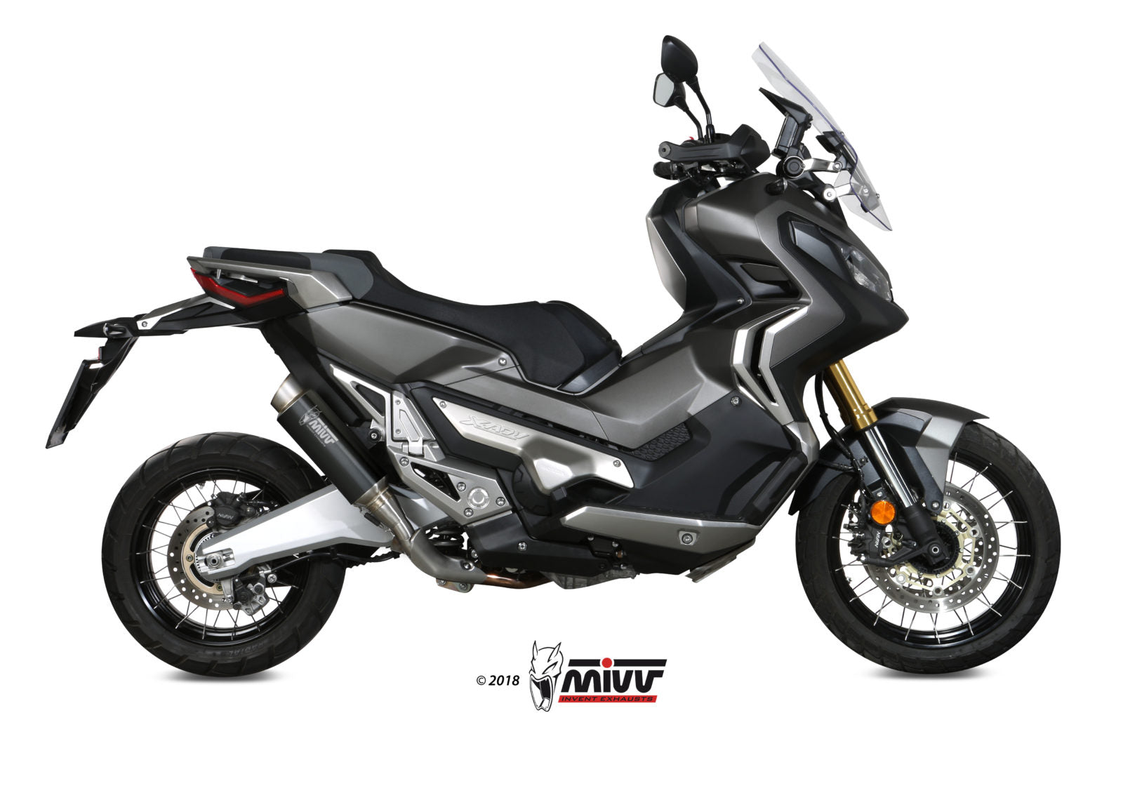 TERMINALI DI SCARICO IN ACCIAIO INOX NERO MIVV GPPRO HONDA X-ADV 750 2017 - 2024