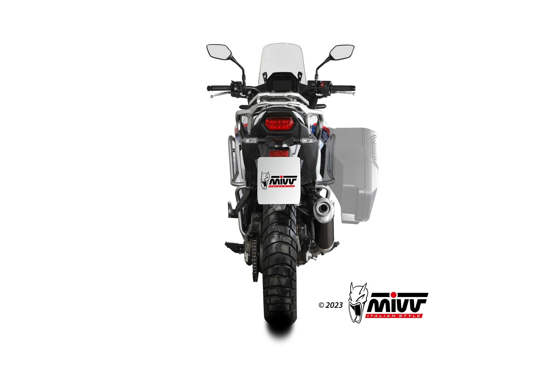 TERMINALI DI SCARICO ACCIAIO INOX NERO MIVV OVAL HONDA XL750 TRANSALP 2023-2024