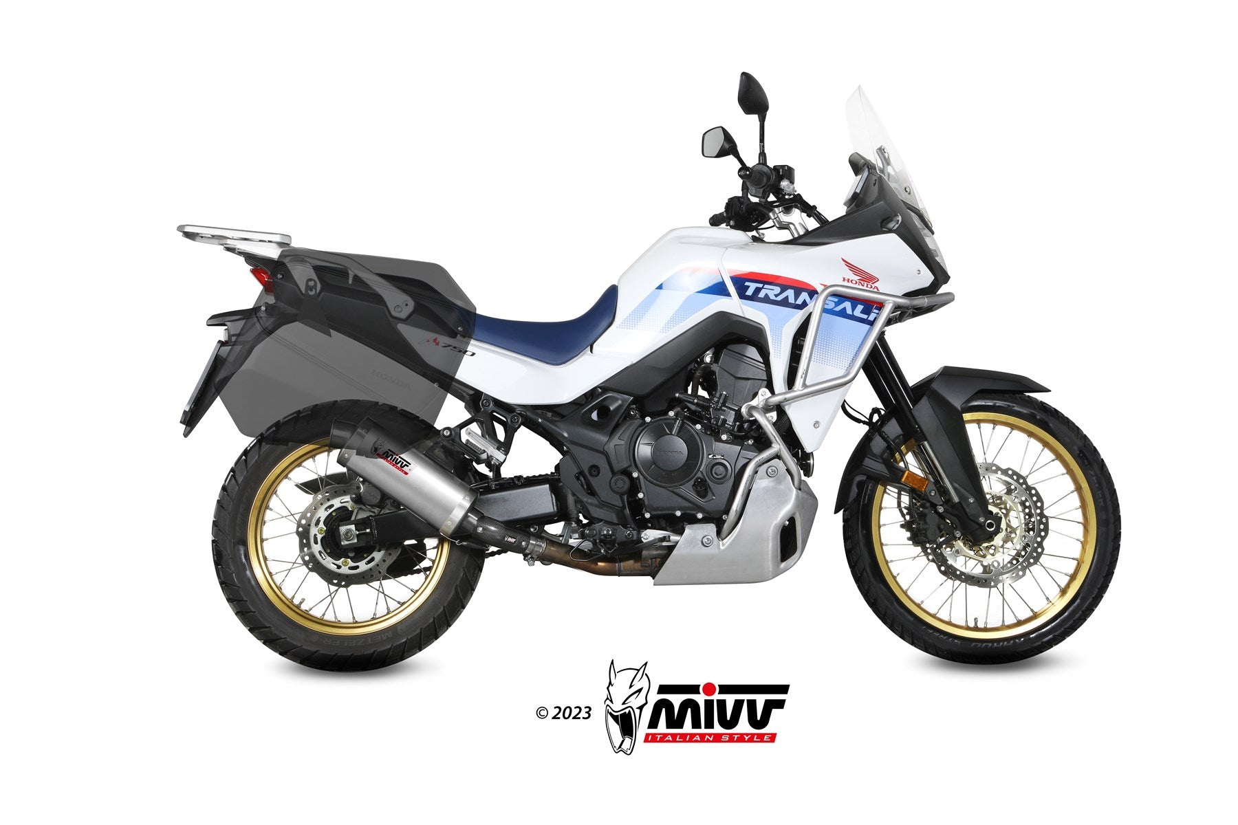 TERMINALI DI SCARICO IN ACCIAIO INOX MIVV OVAL HONDA XL750 TRANSALP 2023 - 2024