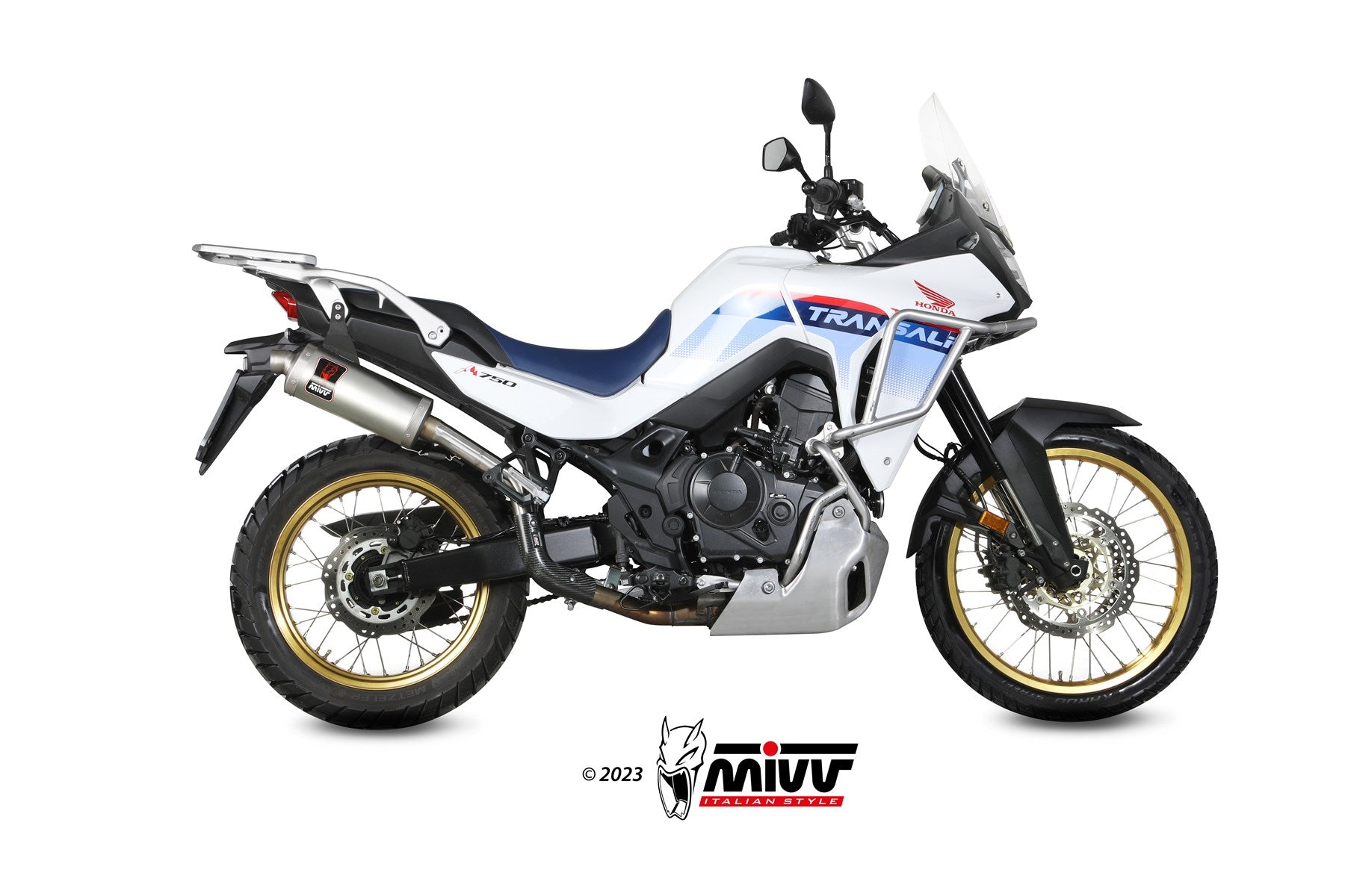 TERMINALI DI SCARICO ALTO ACCIAIO INOX MIVV DAKAR HONDA XL750 TRANSALP 2023-24