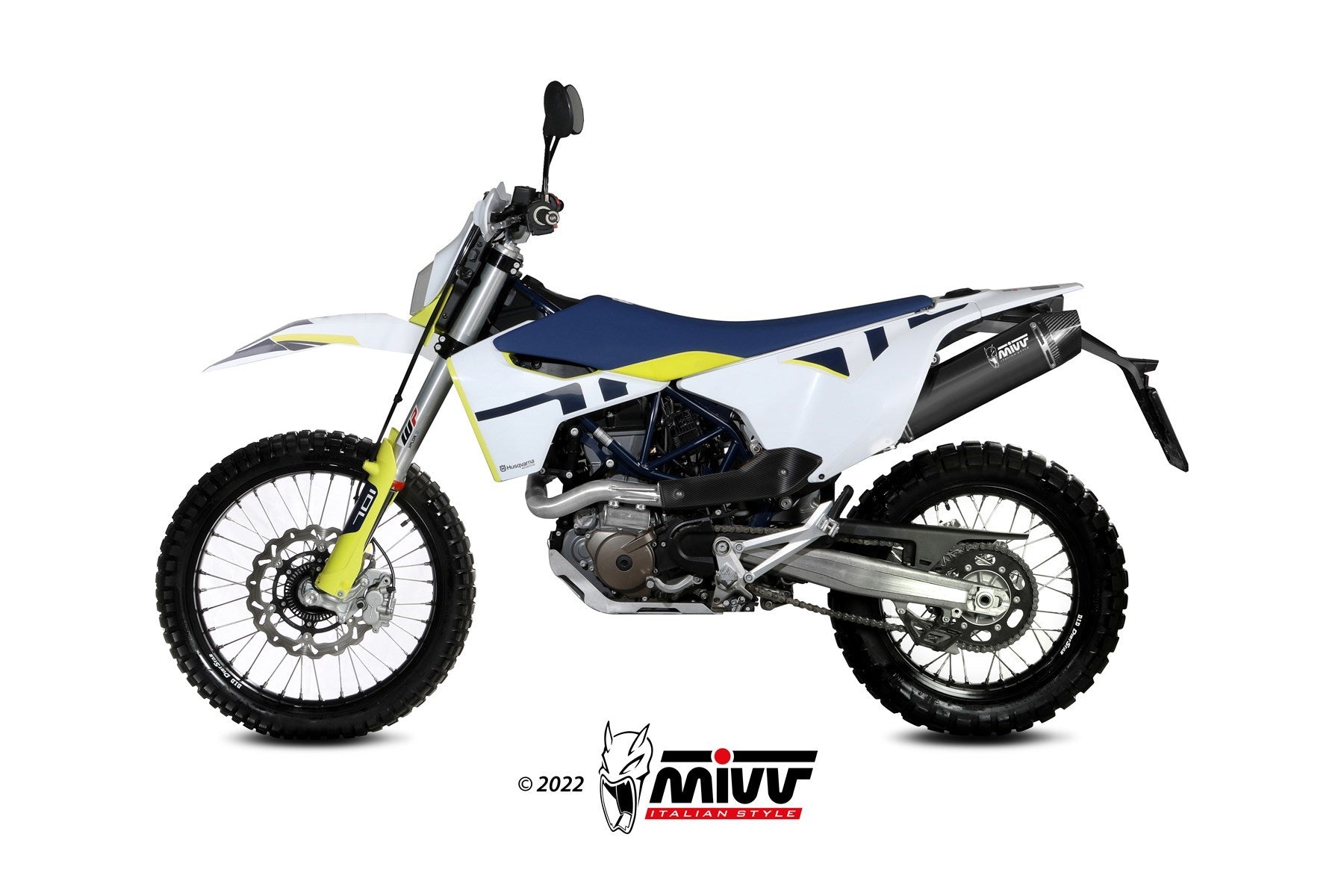 TERMINALI DI SCARICO INOX NERO MIVV STR1 HUSQVARNA 701 ENDURO /SUPERMOTO 2021-24