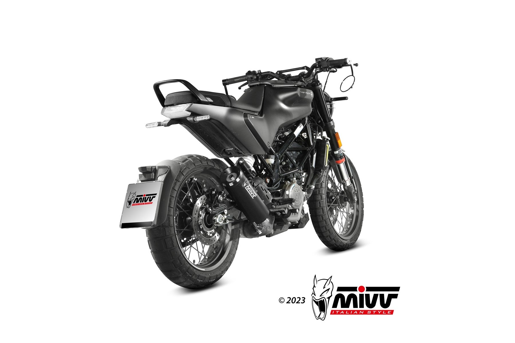TERMINALI DI SCARICO INOX NERO MIVV HR-1 HUSQVARNA SVARTPILEN 125 2021 - 2023