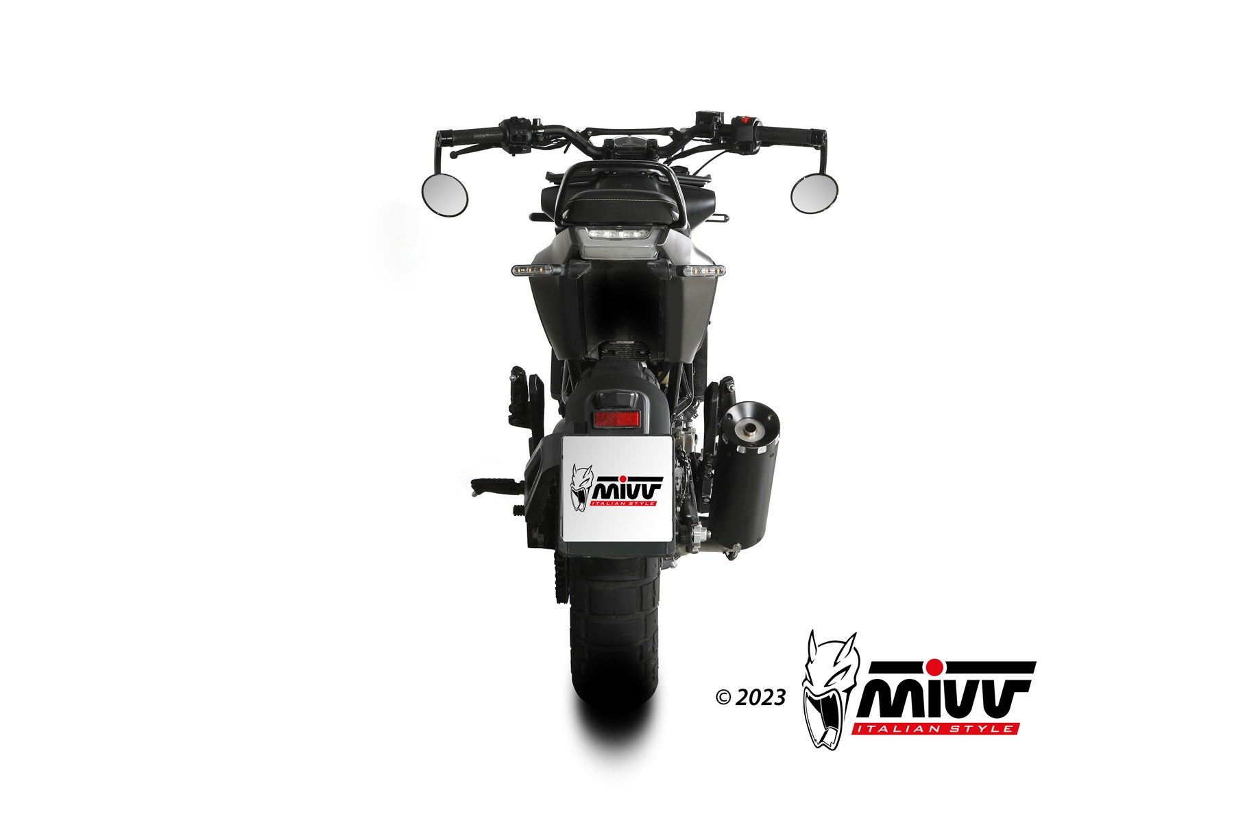 TERMINALI DI SCARICO INOX NERO MIVV HR-1 HUSQVARNA SVARTPILEN 125 2021 - 2023