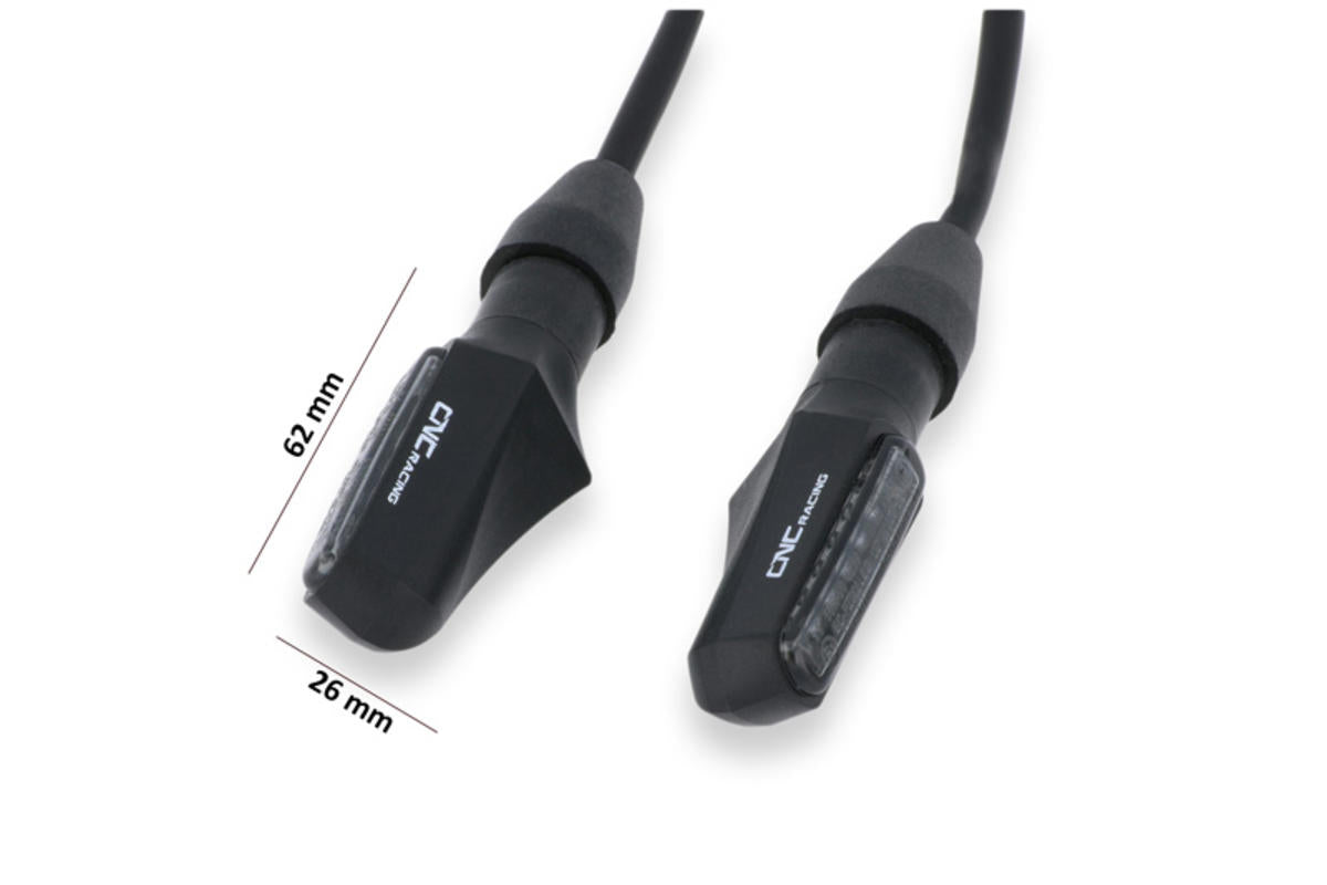 FRECCE PER MOTO A LED TASK ANTERIORI + LUCE POSIZIONE CNC RACING