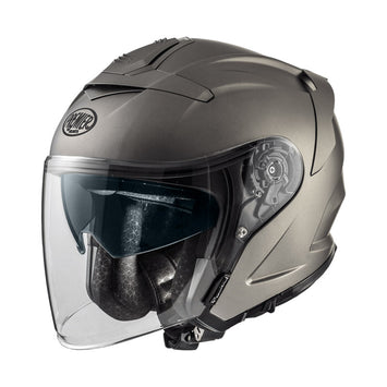 CASCO DA MOTO JET PREMIER JT-5 GRIGIO OPACO