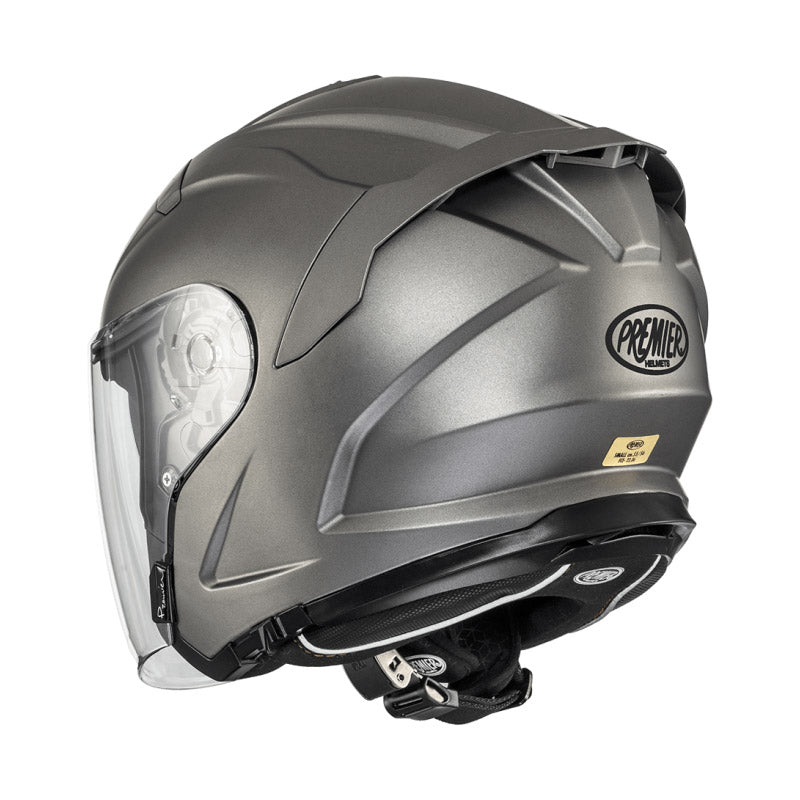 CASCO DA MOTO JET PREMIER JT-5 GRIGIO OPACO
