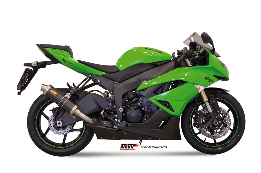 TERMINALI DI SCARICO IN CARBONIO MIVV GP KAWASAKI ZX-6 R 2009 - 2016