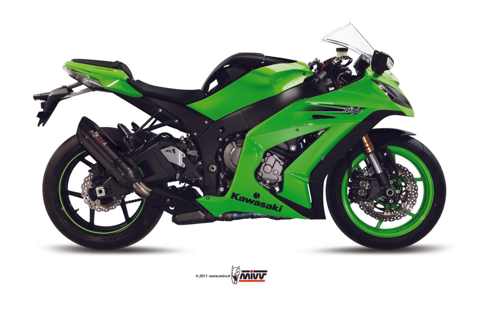 TERMINALE DI SCARICO IN ACCIAIO INOX NERO MIVV SUONO KAWASAKI ZX-10 R 2011 -2015