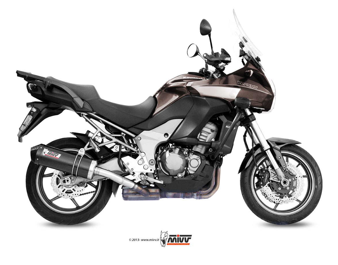 TERMINALE DI SCARICO IN CARBONIO MIVV OVAL KAWASAKI VERSYS 1000 2012 - 2014
