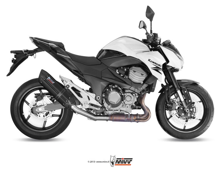 TERMINALE DI SCARICO IN ACCIAIO INOX NERO MIVV SUONO KAWASAKI Z800 E 2013 - 2016