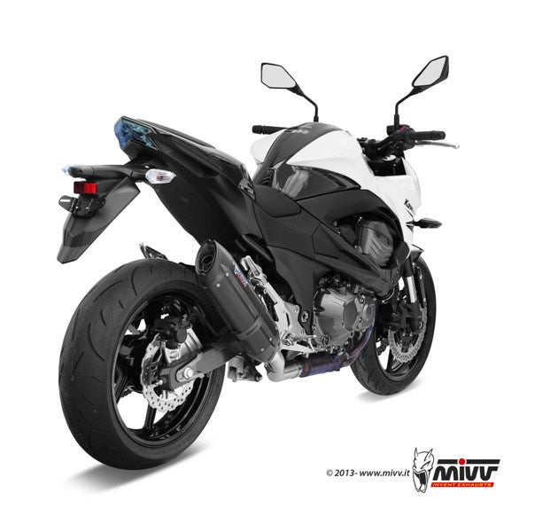 TERMINALE DI SCARICO IN ACCIAIO INOX NERO MIVV SUONO KAWASAKI Z800 E 2013 - 2016