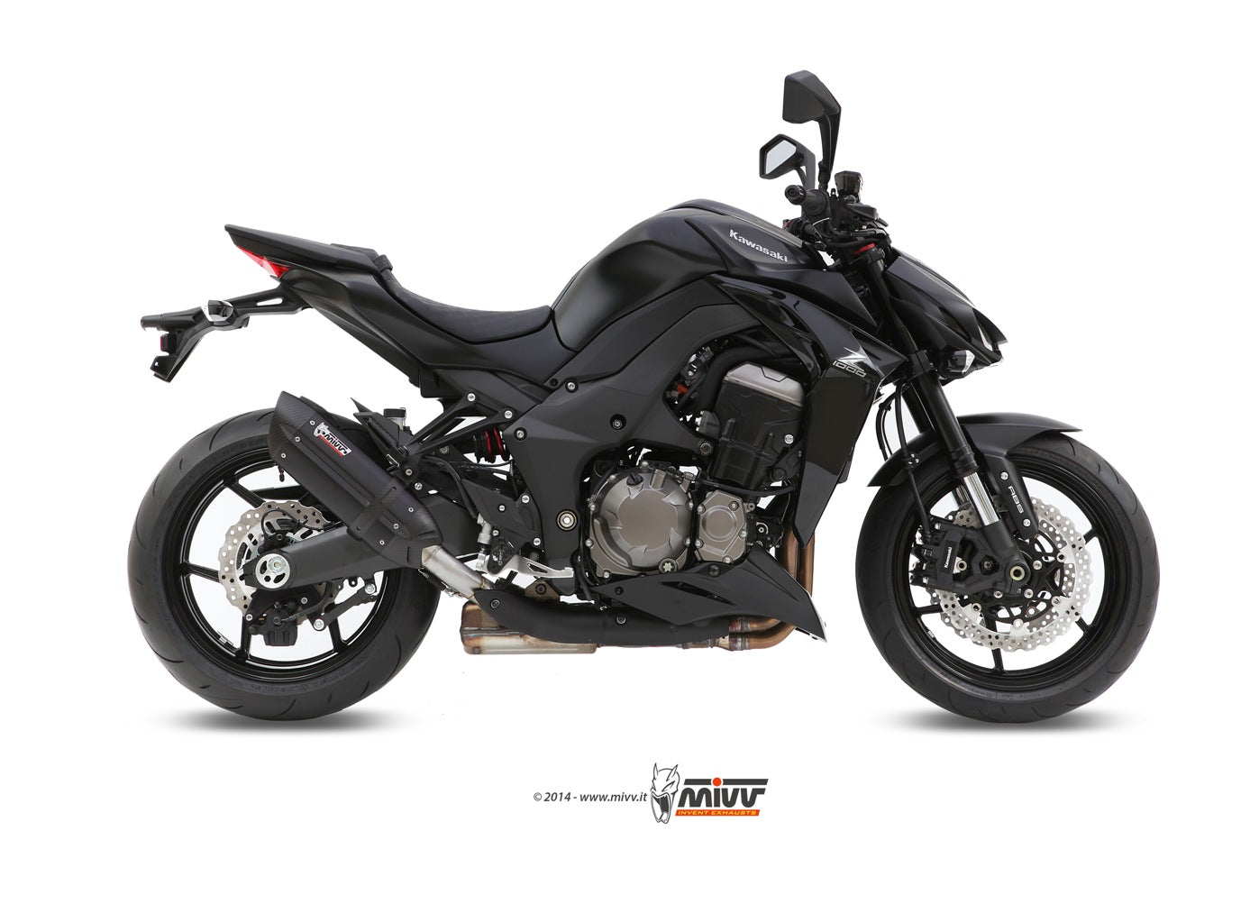 TERMINALI DI SCARICO INOX NERO MIVV SUONO KAWASAKI Z1000/Z1000 R EDITION 2014-20