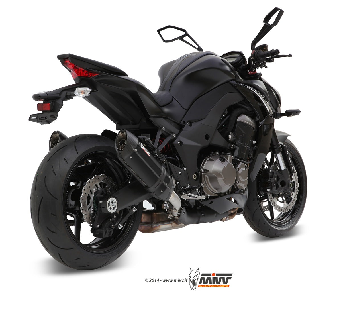 TERMINALI DI SCARICO INOX NERO MIVV SUONO KAWASAKI Z1000/Z1000 R EDITION 2014-20