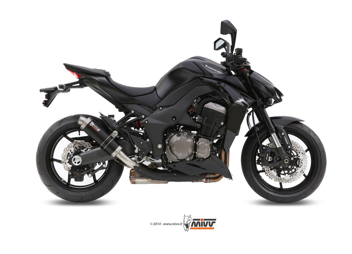 TERMINALI DI SCARICO INOX NERO MIVV GP KAWASAKI Z1000/Z1000 R EDITION 2014-20