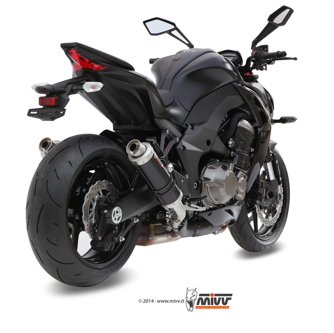 TERMINALI DI SCARICO INOX NERO MIVV GP KAWASAKI Z1000/Z1000 R EDITION 2014-20