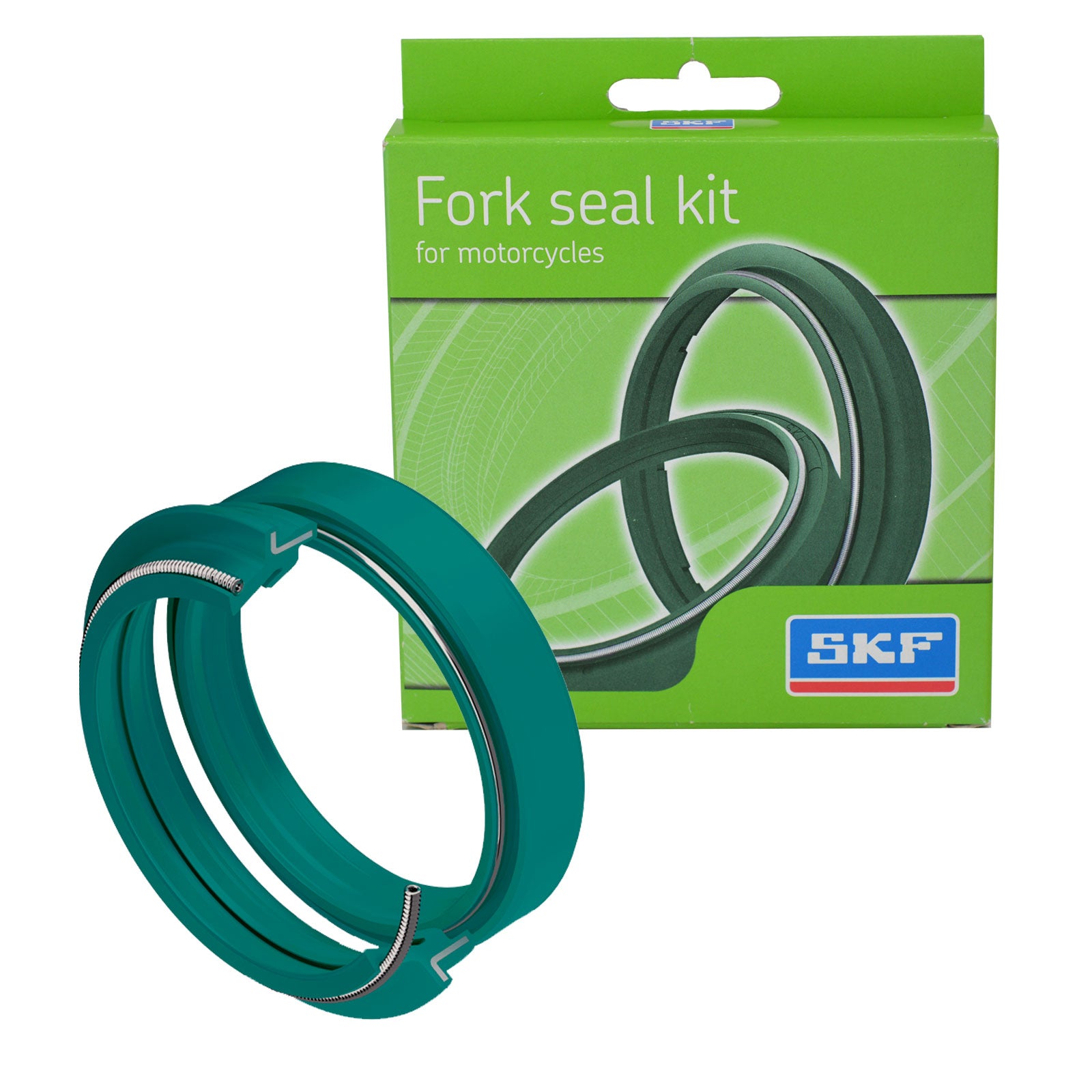 KIT PARAOLIO E PARAPOLVERE DOPPIO LABBRO VERDE SKF PER FORCELLA SHOWA 48 ØMM