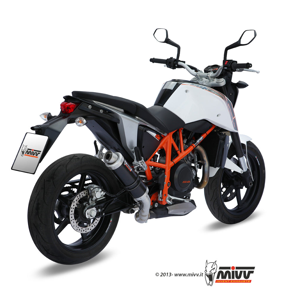TERMINALE DI SCARICO IN ACCIAIO INOX NERO MIVV GP KTM 690 DUKE 2012 - 2018