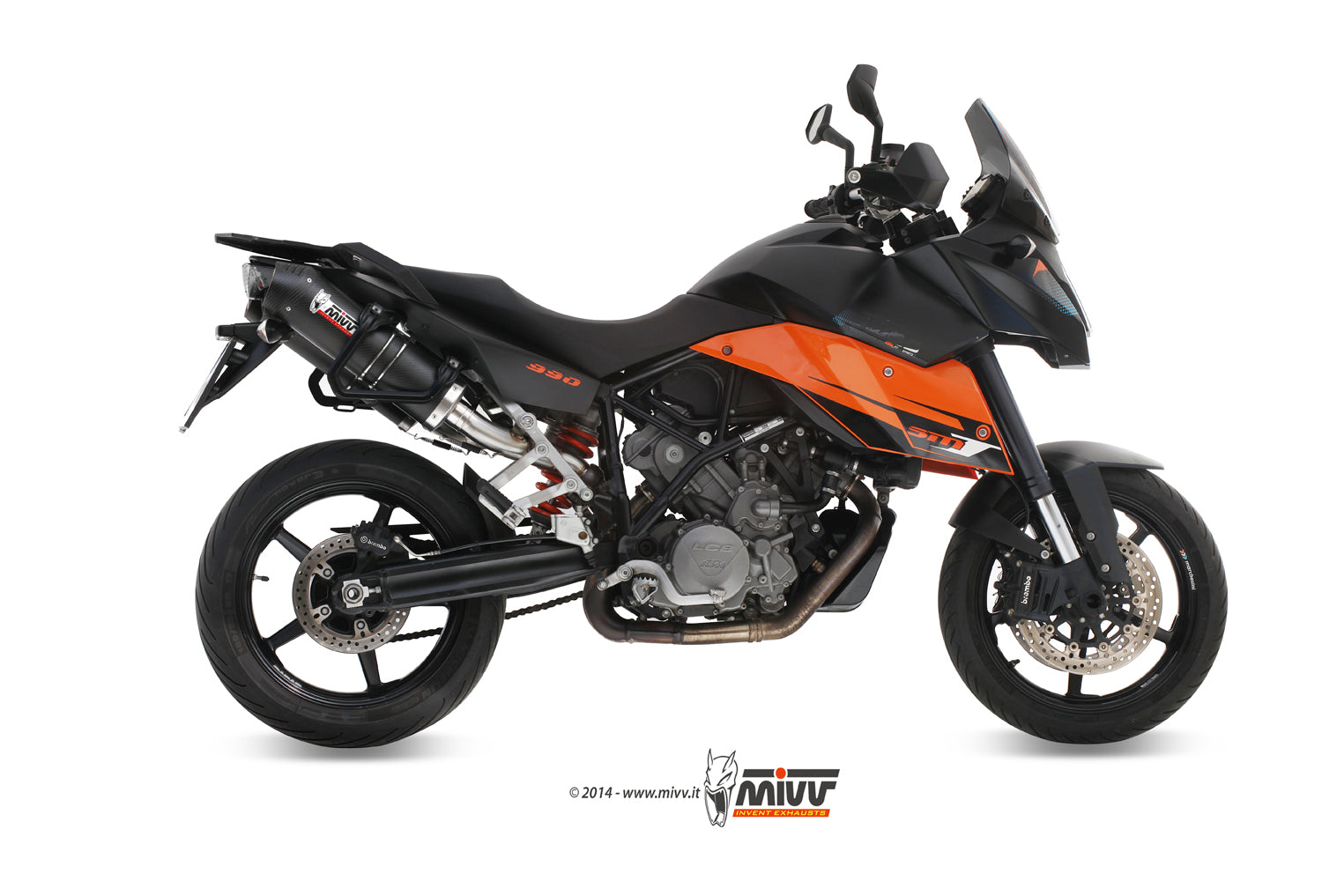TERMINALI DI SCARICO IN CARBONIO MIVV OVAL KTM 990 SUPERMOTO SMT 2009 - 2013